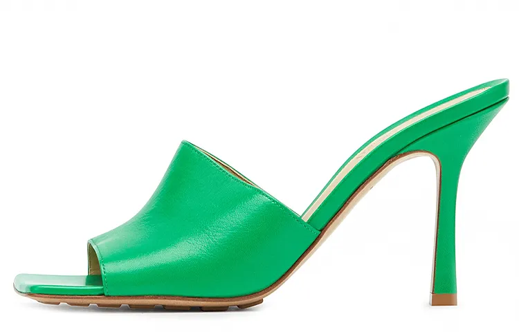 Bottega Veneta Stretch Leather Slim Heel High Heels Women's