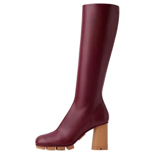 Bottega Veneta Shore Knee high Boots 7cm Women's Red