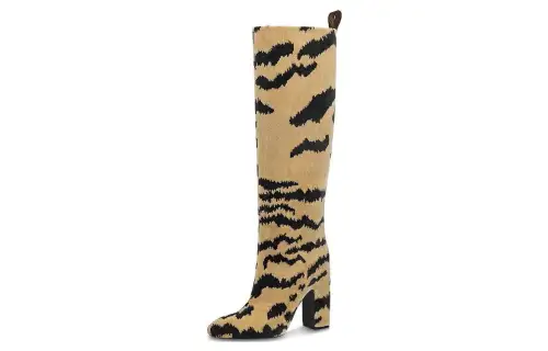 LOUIS VUITTON Donna Suede Knee high Boots Women's Umber