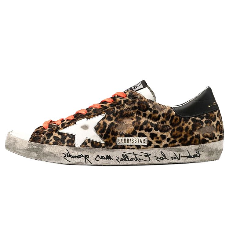 Golden Goose Super Star Skateboard Shoes Men's Leopard Print