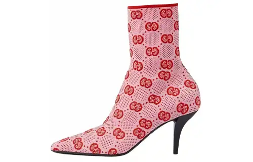 GUCCI Fabric Ankle Boots 7.5cm Women's Pink