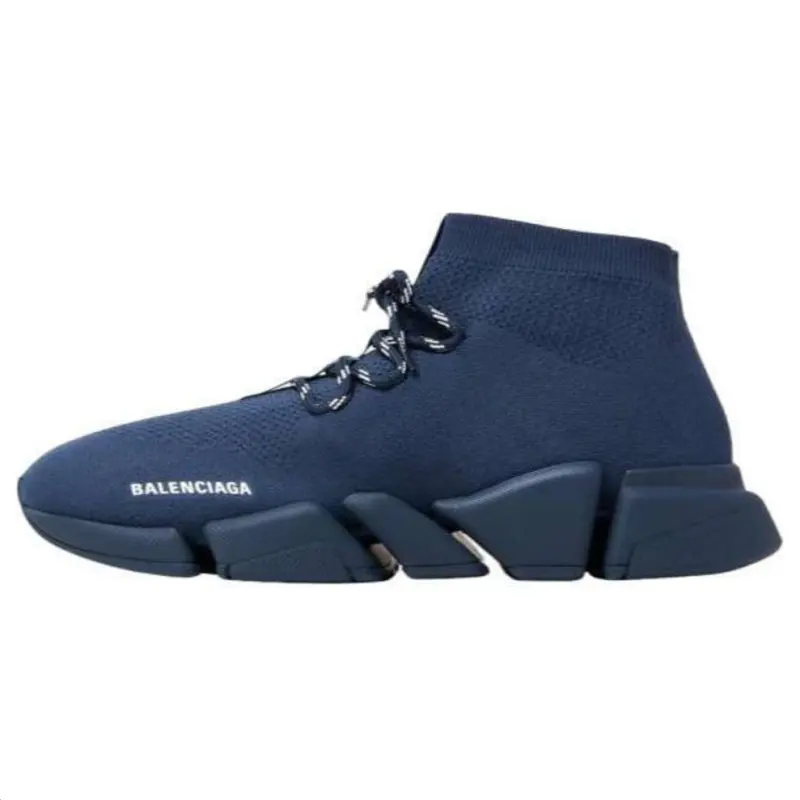 Balenciaga Speed 2.0 Low top Casual Shoes Men's Blue