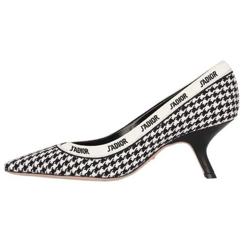 DIOR J'Adior Irregular Heel High Heels 6.5cm Women's Black White