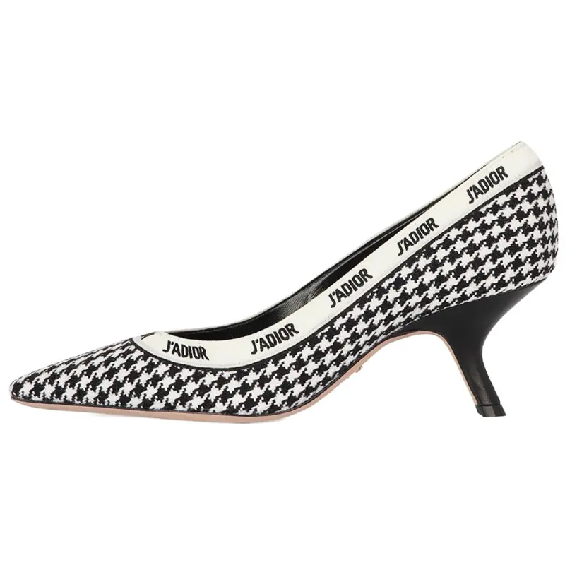 DIOR J'Adior Irregular Heel High Heels 6.5cm Women's Black White