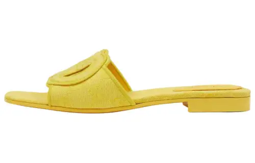 GUCCI Interlocking Slide Slippers Women's Yellow