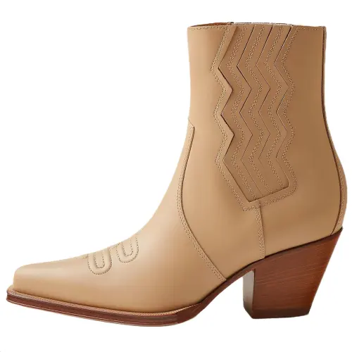 HERMES Vegas Ankle Boots Women's Brown