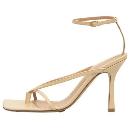 Bottega Veneta Leather One Strap Sandals Women's Yellow