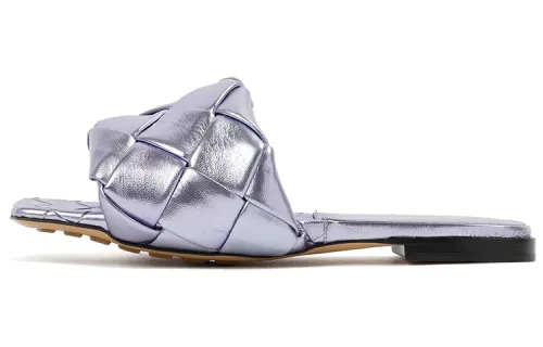 Bottega Veneta Lido Slide Slippers Women's Purple