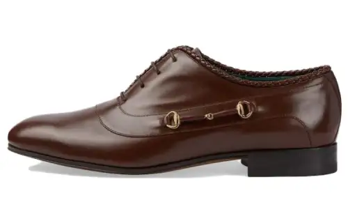 GUCCI Dress Shoes Men's Low Top Brown
