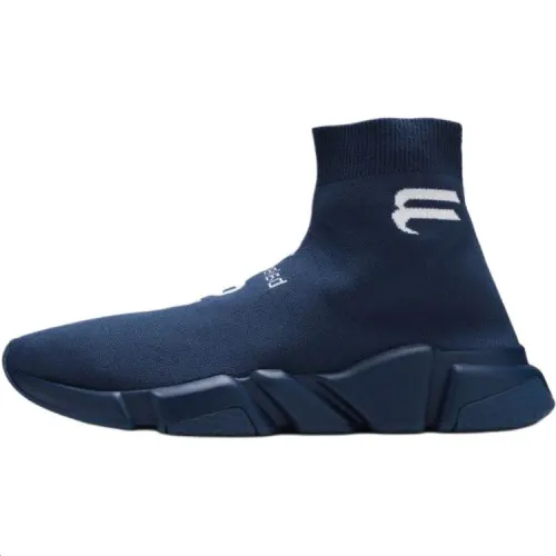 Balenciaga Speed High top Casual Shoes Men's Marine Blue