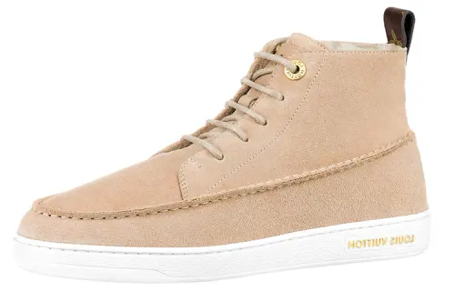 LOUIS VUITTON Minnea Cow Leather High top Stylish Skateboarding Shoes Women's Pink