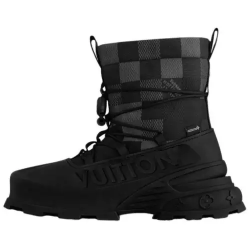 LOUIS VUITTON SKI Skiing Collection Ankle Boots Men's Black