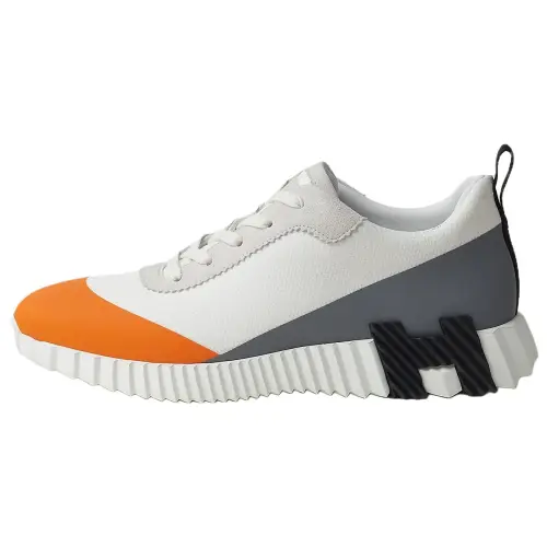 HERMES Bouncing Low top Casual Shoes Men's White