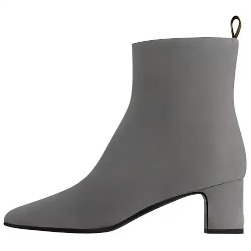 LOUIS VUITTON Donna Cow Leather Ankle Boots 5.5cm Women's Gray