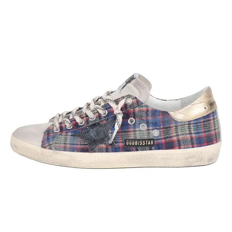 Golden Goose Super Star Low top Skateboard Shoes Men's Blue Black