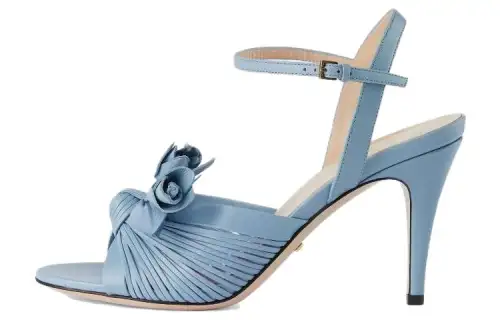 GUCCI Lovelight Leather One Strap Sandals Women's Blue