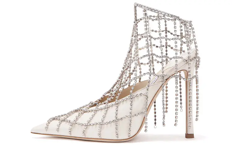 Jimmy Choo Scotty Leather Slim Heel High Heels Women's Latte