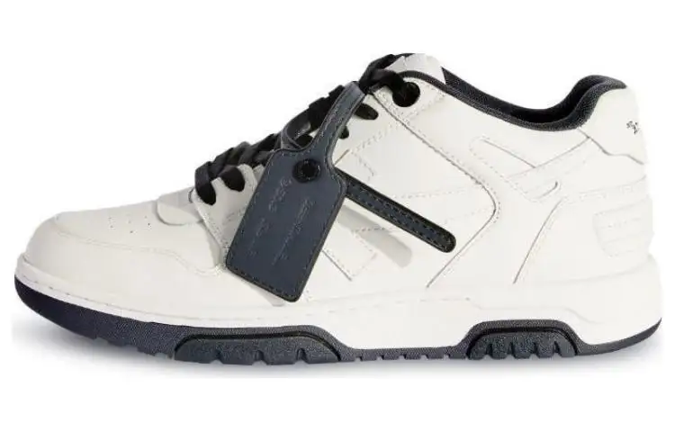 OFF WHITE Leather Low top Skateboard Shoes Women's White