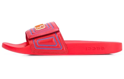 Gucci 'GUCCI Slide Logo - Hibiscus Red'