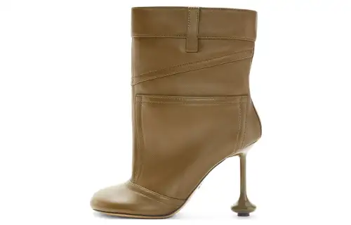 LOEWE Toy Sheepskin Ankle Boots 9cm Women's Umber