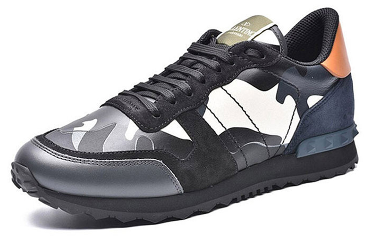 Мужские кроссовки Valentino Rockrunner (черно-серебристые) — фото 2
