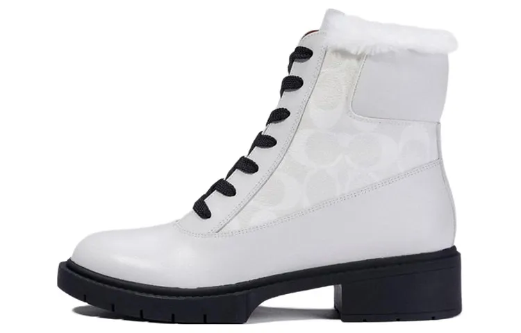 COACH High top Ankle Boots Women's White