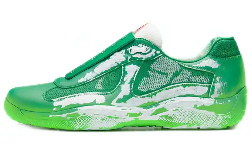 Cass x PRADA Sust4in Leather Low top Athletic Shoes Unisex Electric Green
