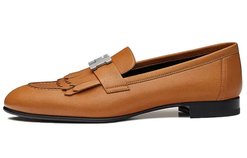 HERMES Royal Loafers Women's Brown