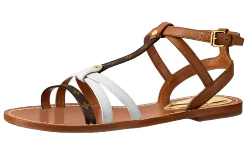 LOUIS VUITTON Shoes Sports Sandals 'Brown White' Women's