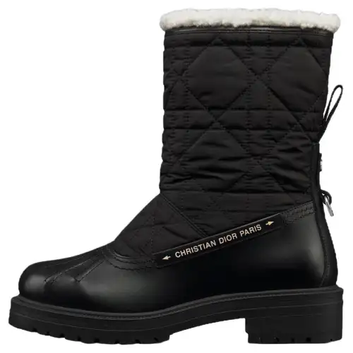 DIOR Frozen D Ankle Length Snow Boots Women's Black