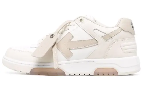 OFF WHITE Out Of Office Ooo Low Tops White Light Beige