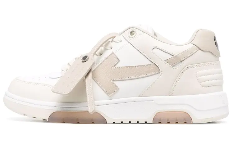 OFF WHITE Out Of Office Ooo Low Tops White Light Beige