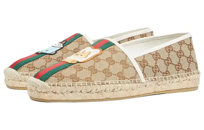 GUCCI Hemp Sole Shoes Men's Beige