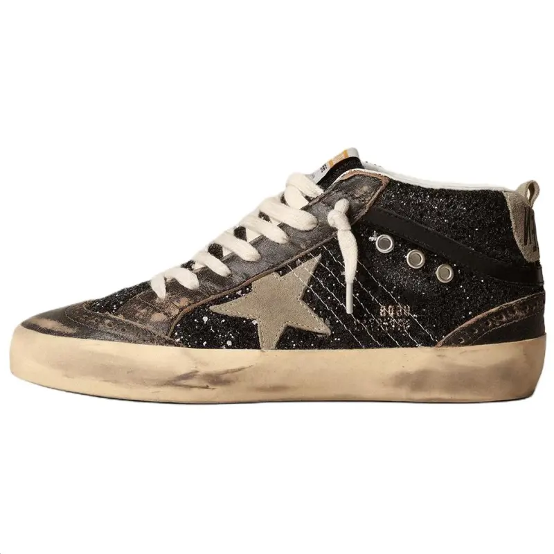 Golden Goose Mid Star Low top Skateboard Shoes Women's Black