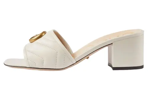 GUCCI Slide Slippers Women's Beige