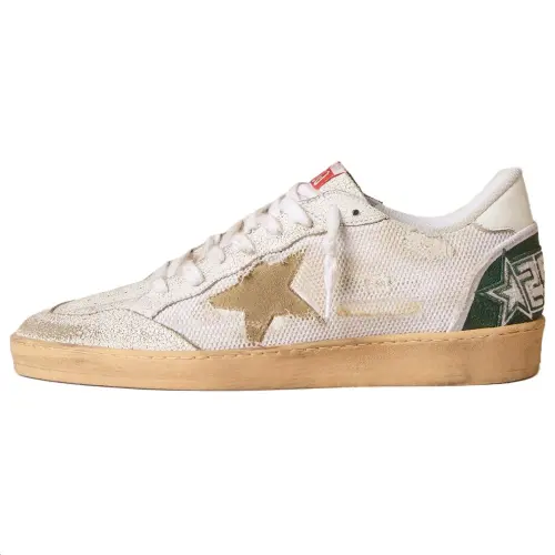 Golden Goose Ball Star LTD Cow Leather Low top Skateboard Shoes Men's White