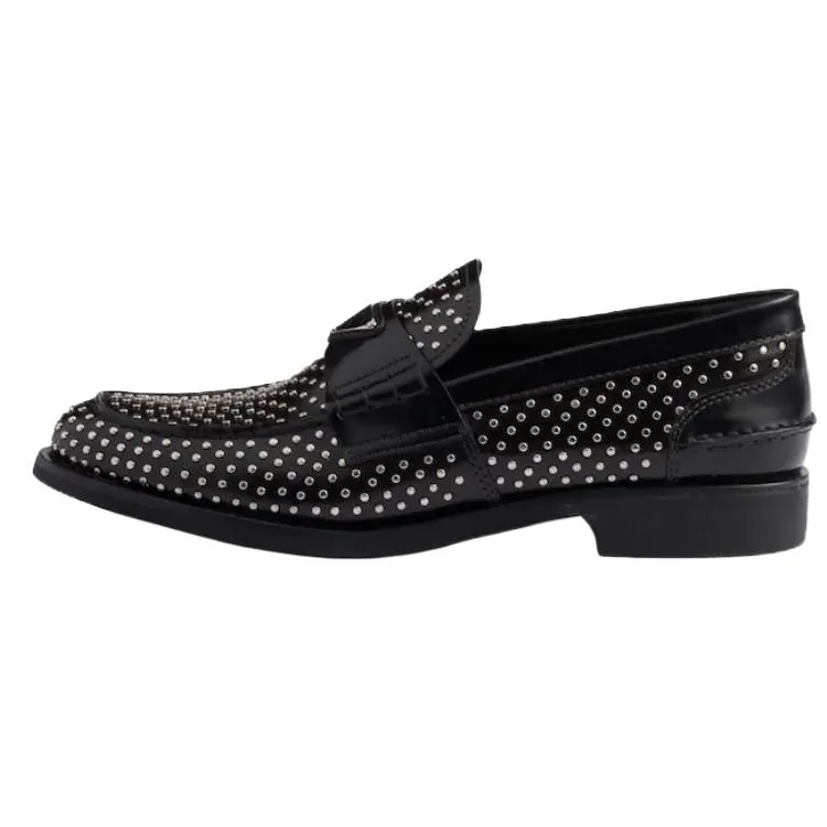 PRADA Leather Loafers Women's Black