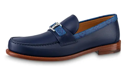 LOUIS VUITTON Major Casual Shoes Men's Marine Blue