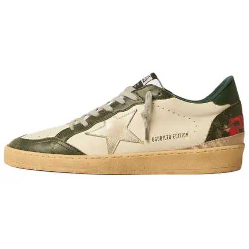 Golden Goose Ball Star Distressed Leather Sneakers