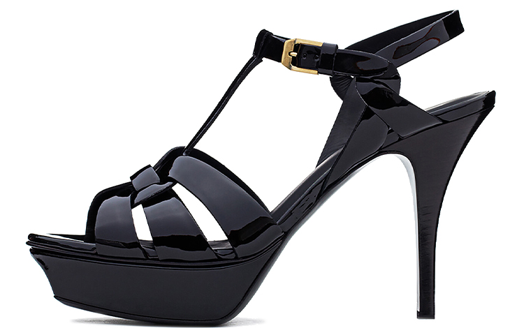 SAINT LAURENT Tribute One Strap Sandals Women's Black