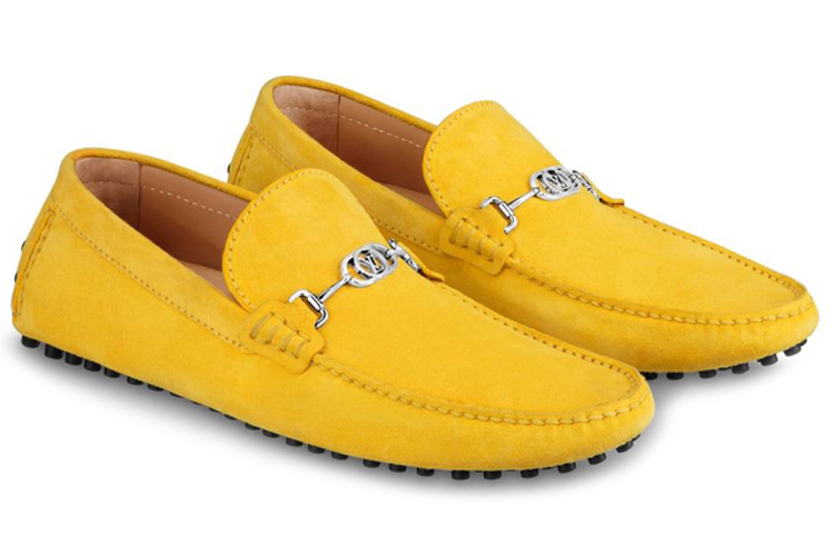 LOUIS VUITTON Porto Vecchio Gommino Loafers Women's Yellow