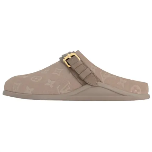 LOUIS VUITTON Rubber Sole Closed Toe Slippers Women's Brown