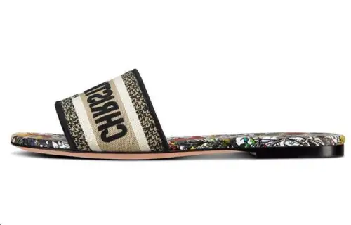 DIOR Dway Slide Slippers Women's Black Brown