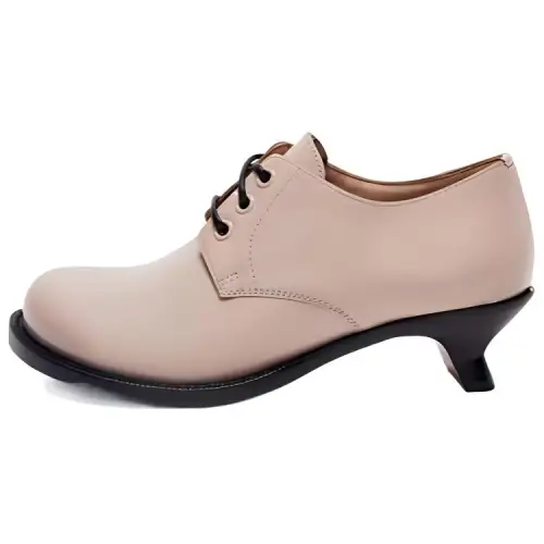LOEWE Campo Leather Slim Heel High Heels 4cm Women's Beige