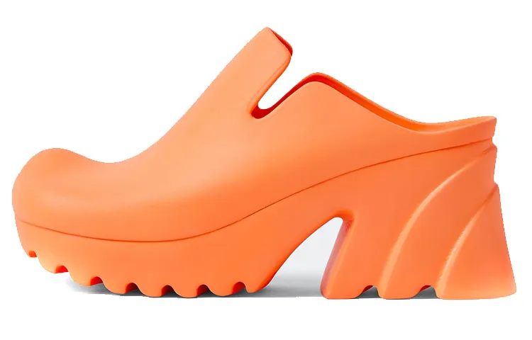 Bottega Veneta Rubber Flash Mules Orange Women's