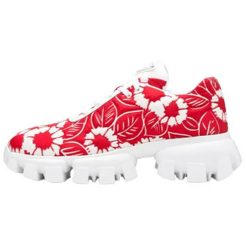 PRADA Fabric Low top Casual Shoes Women's Red