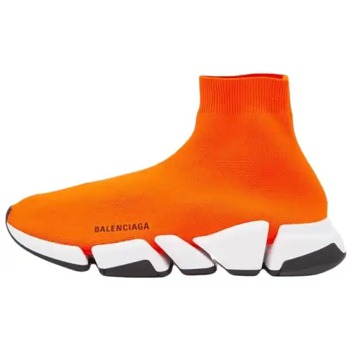 Balenciaga Speed 2.0 Mid top Casual Shoes Men's Saffron
