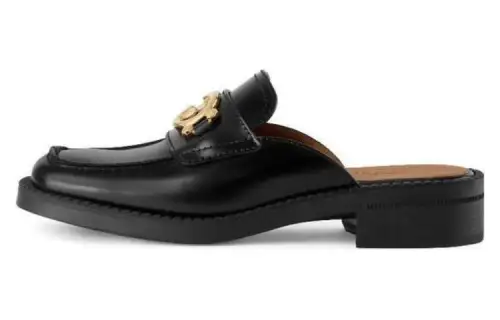 GUCCI Closed Toe Slippers Women's Black