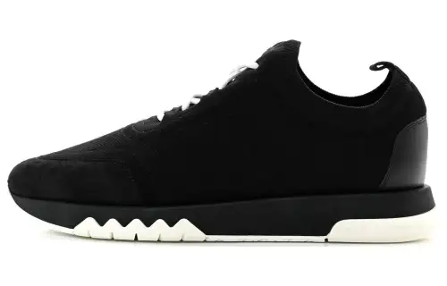 HERMES Addict Mesh Low top Casual Shoes Men's Black