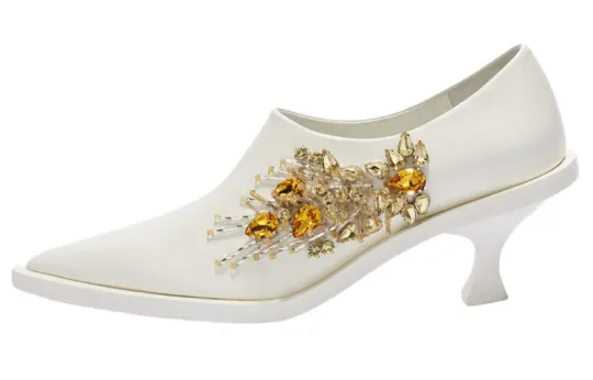 JIL SANDER Spool Heel High Heels 7cm Women's White